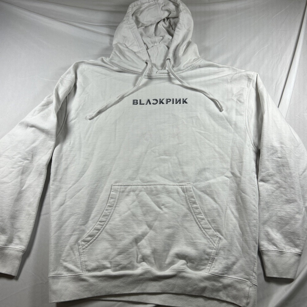 BlackPink Born Pink World Tour White Pullover Hoodie Mens XL Graphic Print
